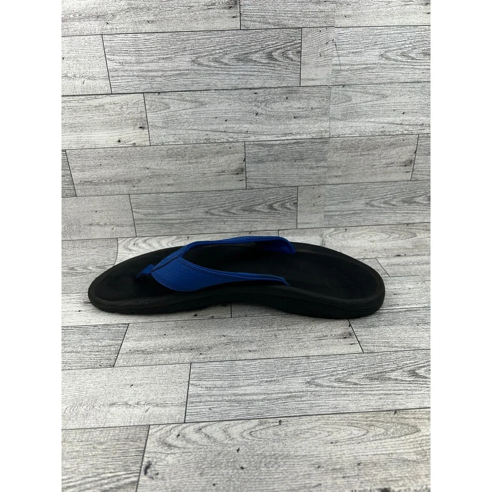 Olukai Ohana Men Flip Flops Blue Black Sandals 10110A-AH40 Size 11